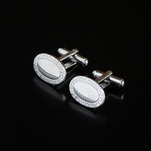Art Deco Style Silvertone Cufflinks
